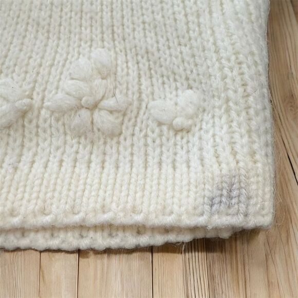 Vintage Traditions White Floral Cardigan Top Button Pretty Fun Large L - Picture 3 of 6